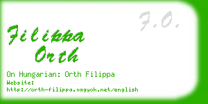 filippa orth business card